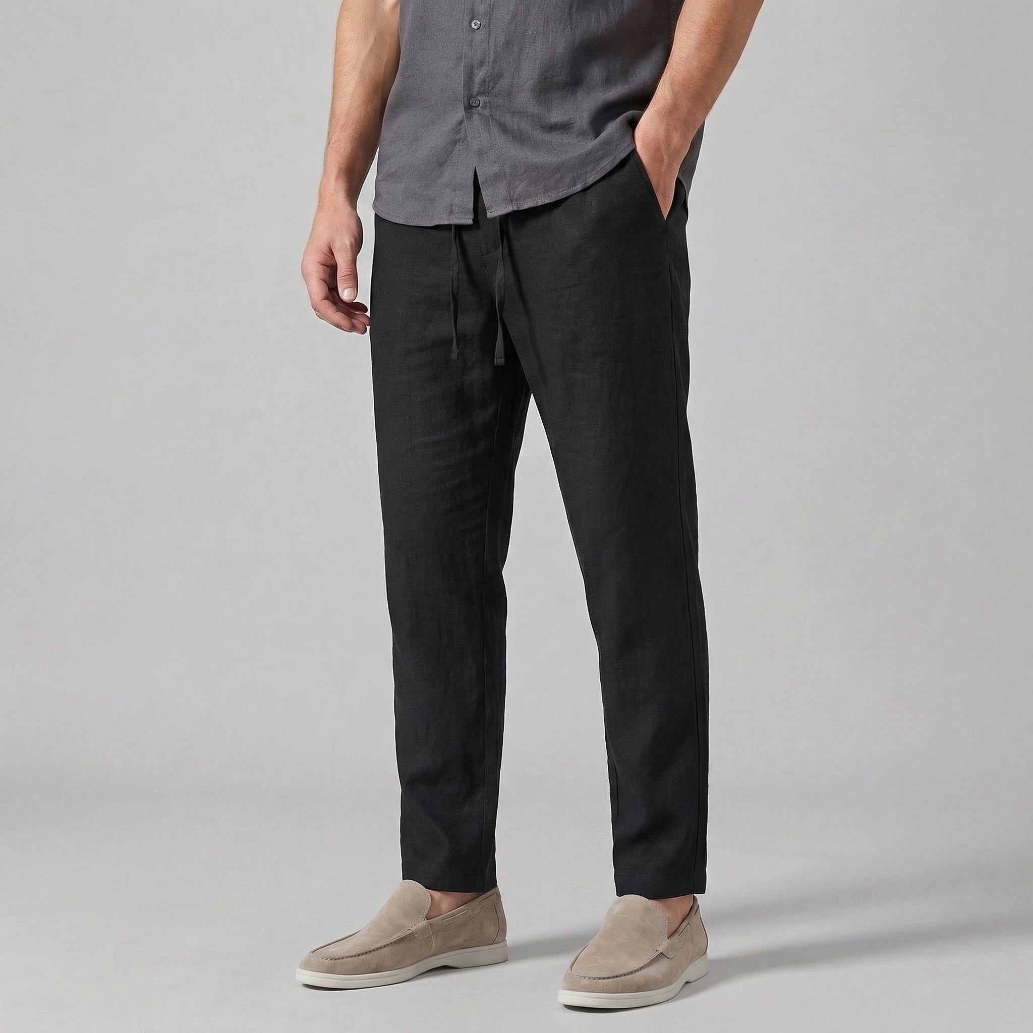Heren broeken : Wijde linnen herenbroek - Relaxed comfort voor de zomer in van Pantinoshop