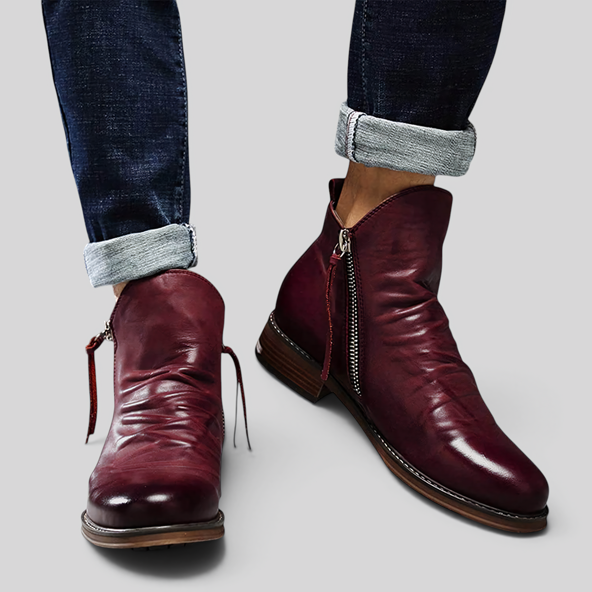 Herenlaarzen: Comfortabele Microvezel Boots met Slanke Puntneus