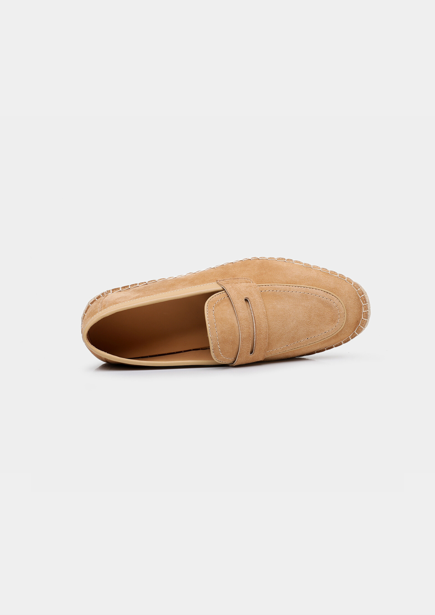 Herenmocassins met gevlochten zool