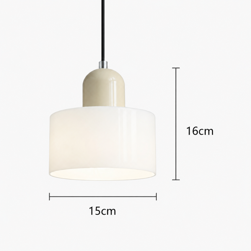 Gekleurde Glazen Bauhaus Hanglamp – Retro Blikvanger