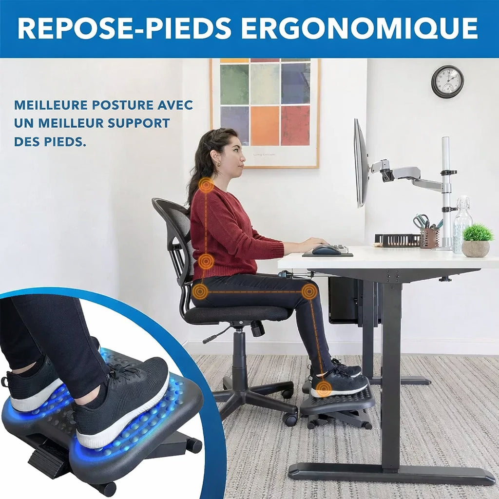 Voetensteun Ergonomisch Verstelbaar Bureau Linnen