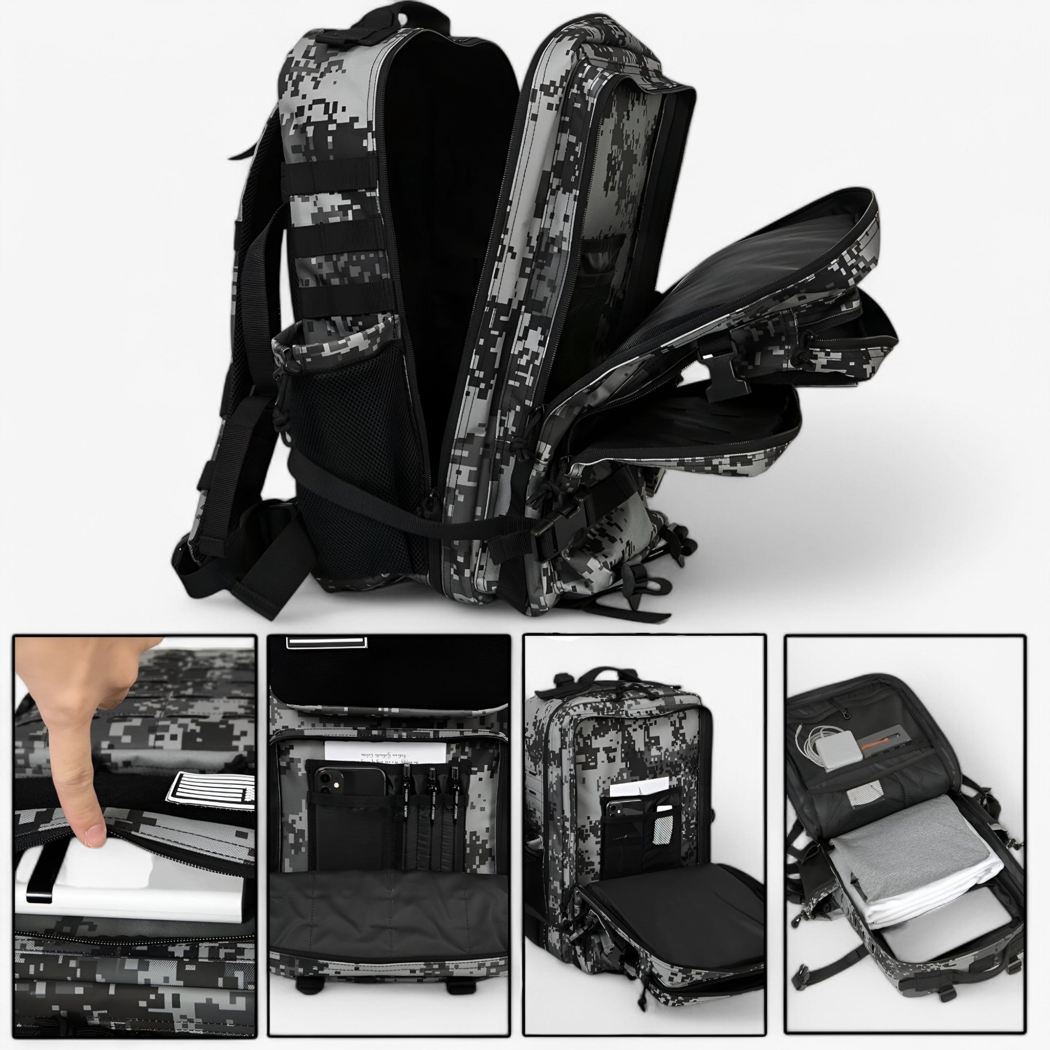 Rugzak Tactisch Militair 40L Waterdicht - Robuust, Multivakken voor Outdoor, Trekking en Overleving