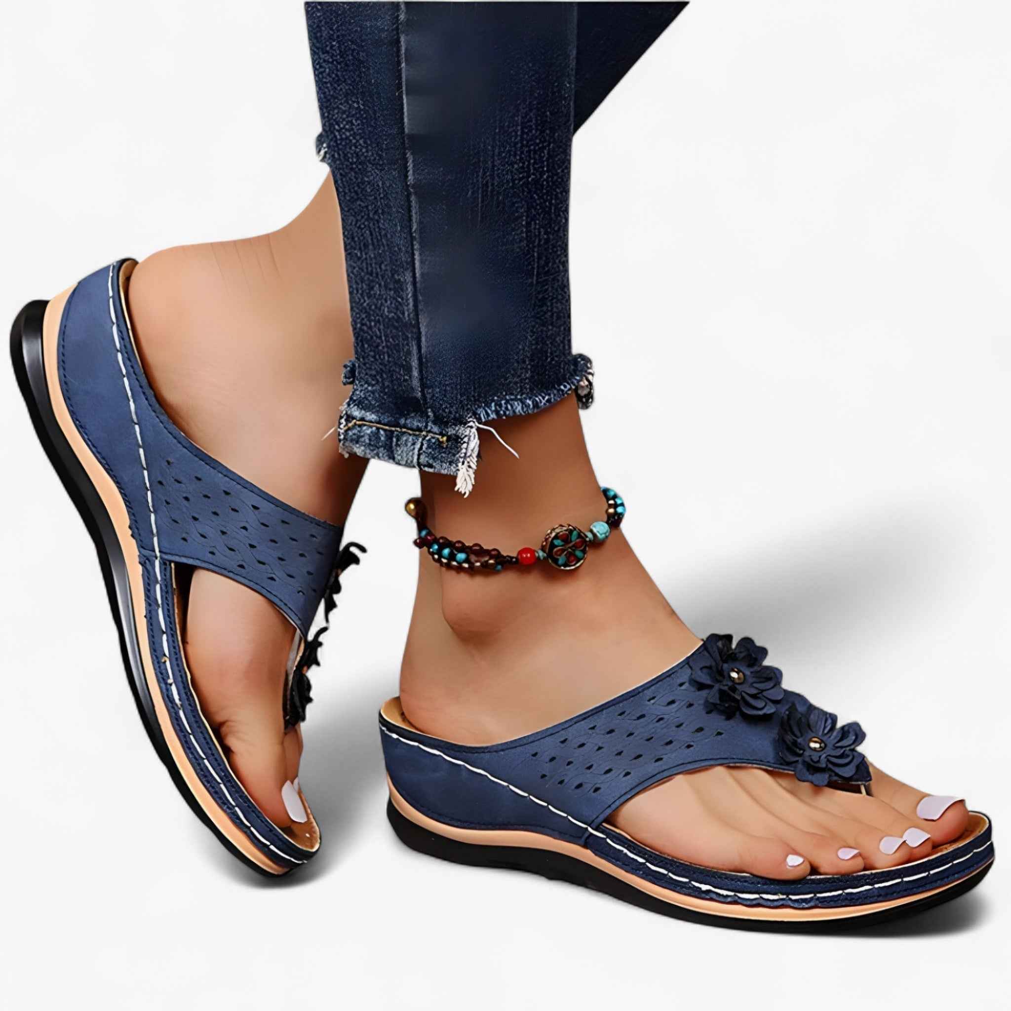 Elegante Dames Sandalen van Echt Leer: Comfortabel, Lichtgewicht en Ademend voor de Zomer