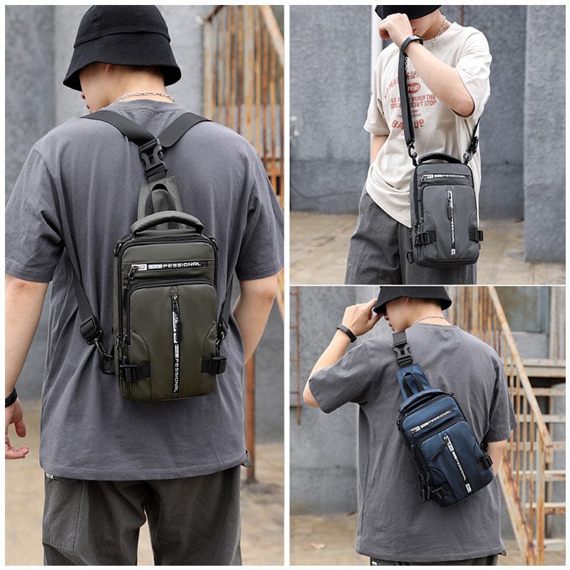 bags : Compacte Rugtas Heren Army Green - Khaki in van Pantino