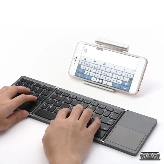 gadgets : Opvouwbaar Bluetooth Toetsenbord Zwart - Draagbaar Compact - Kunststof in van Pantino