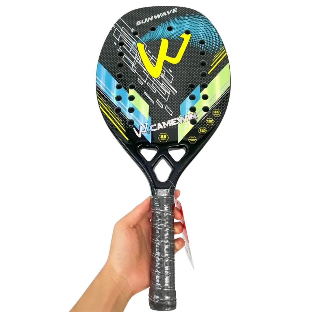 outdoor equipment : Padelracket 100% Carbon 320g - Ruw Oppervlak EVA-Schuim Kern - Roze Blauw voor Extra Grip in van Pantino