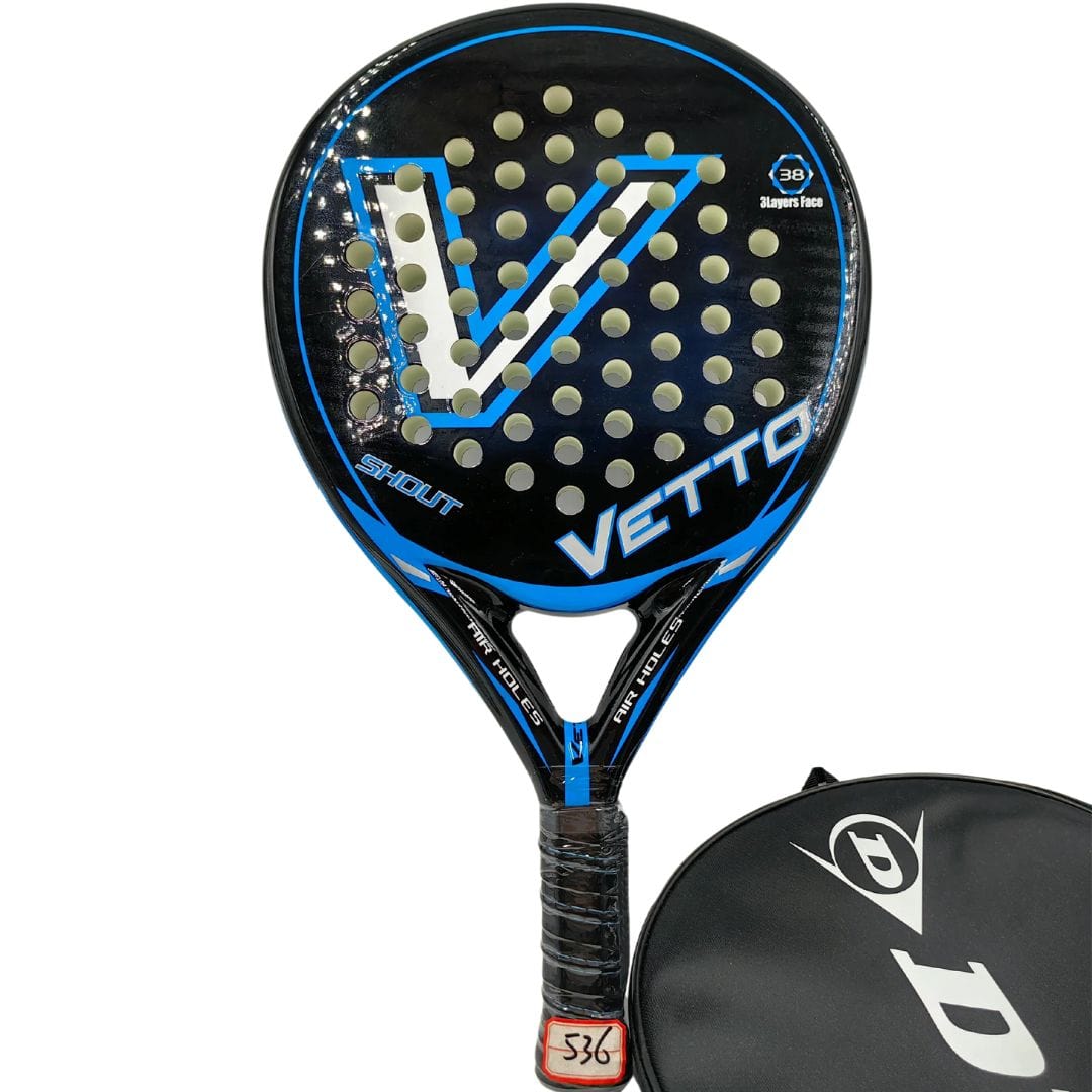 other : Padelracket Carbon Heren Dames - EVA-Schuim Kern inclusief Opbergtas 6 Kleuren Wit Rood Blauw Geel in Blauw van Pantino