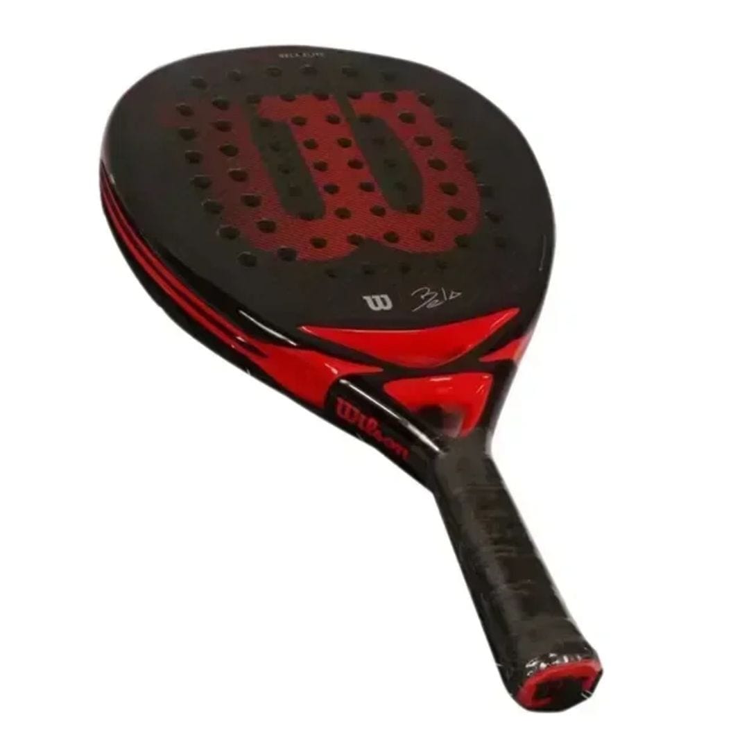 other : Padelracket Pro 100% Carbonfiber Ruw Oppervlak - EVA-Schuim Kern 5 Varianten Rood Wit Zwart Maximale Controle in van Pantino