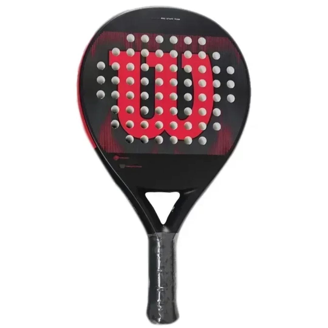 other : Padelracket Pro 100% Carbonfiber Ruw Oppervlak - EVA-Schuim Kern 5 Varianten Rood Wit Zwart Maximale Controle in van Pantino