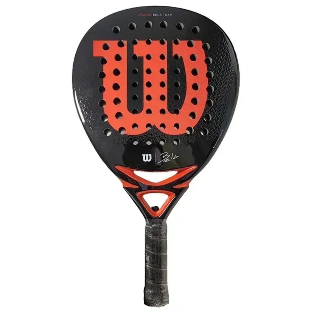other : Padelracket Pro 100% Carbonfiber Ruw Oppervlak - EVA-Schuim Kern 5 Varianten Rood Wit Zwart Maximale Controle in Zwart 220 van Pantino
