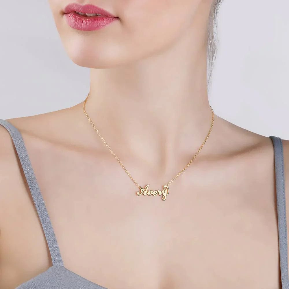 Necklace : Ketting Goud - Elegante Klassiek Naamketting in van Pantino
