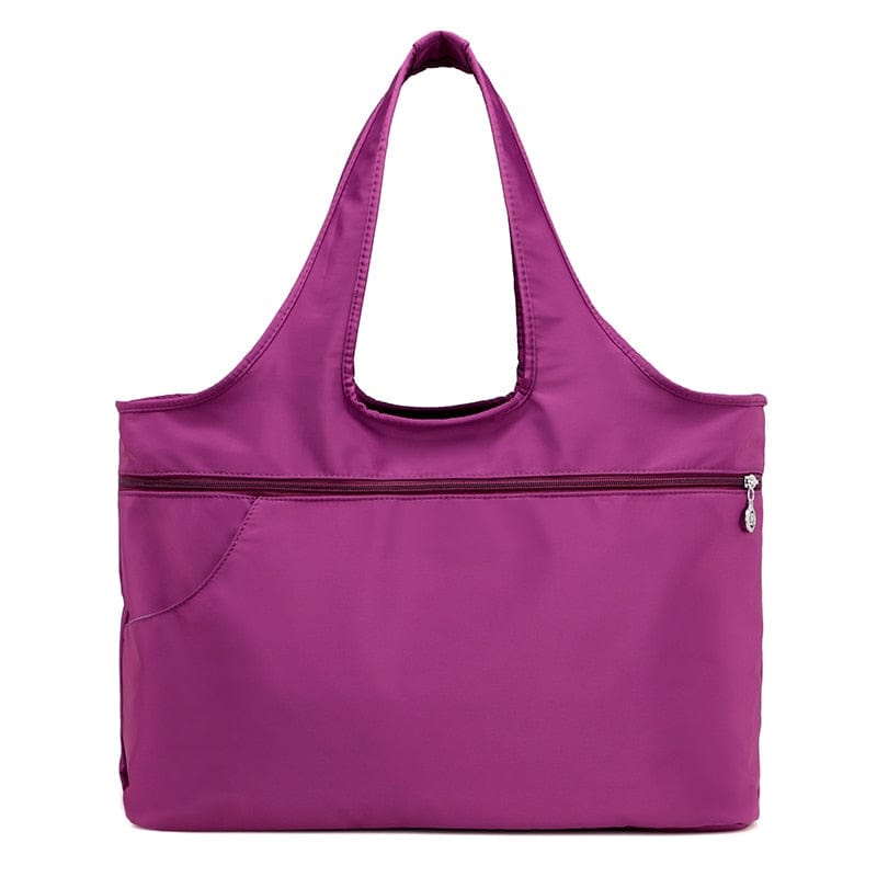 bags : Schoudertas Dames Zwart - Oxford in Paars van Pantino