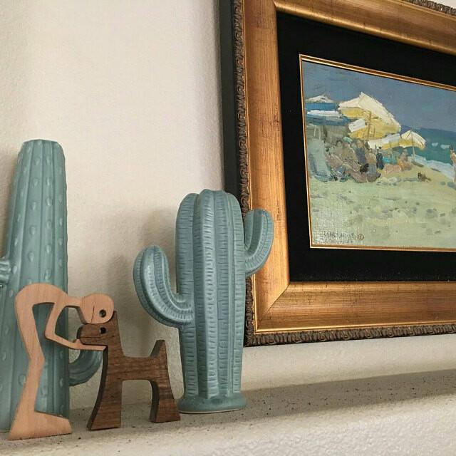home & garden : Houten Sculptuur van Mens en Hond in van Pantinoshop