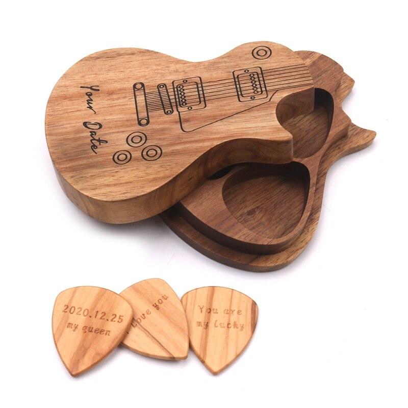 Guitar Pick : Houten Gegraveerde Gitaar Plectrums - Gepersonaliseerd Cadeau voor Muzikanten in van Pantino