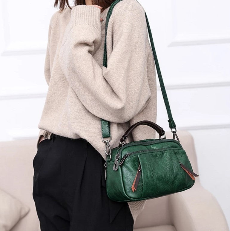 bags : CompactBag - Multi-Zakken Ruime Mini-Tas - Bruin in van Pantino