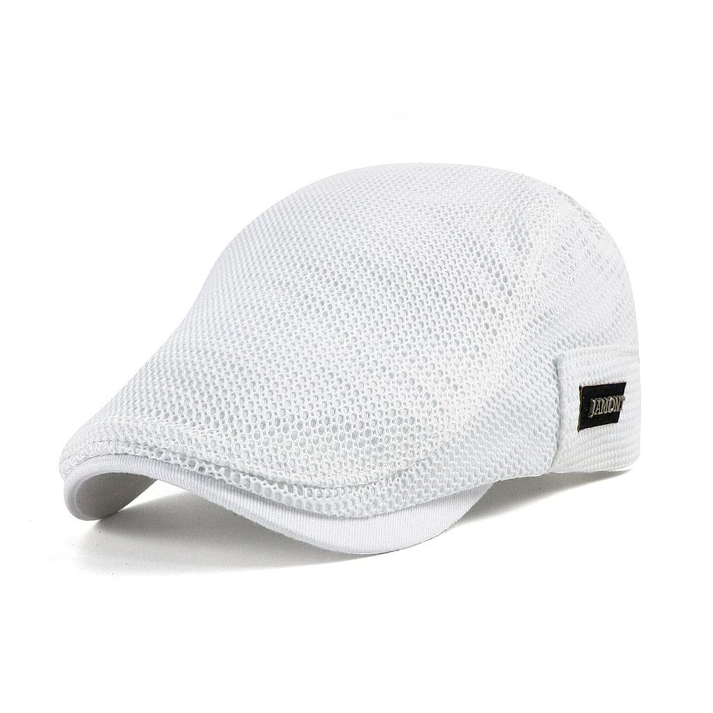 Beret : Baret Heren Wit (Uitverkocht) - MeshCap - Casual voor Hoeden Baretten Katoen Caps in Wit (Uitverkocht) van Pantinoshop