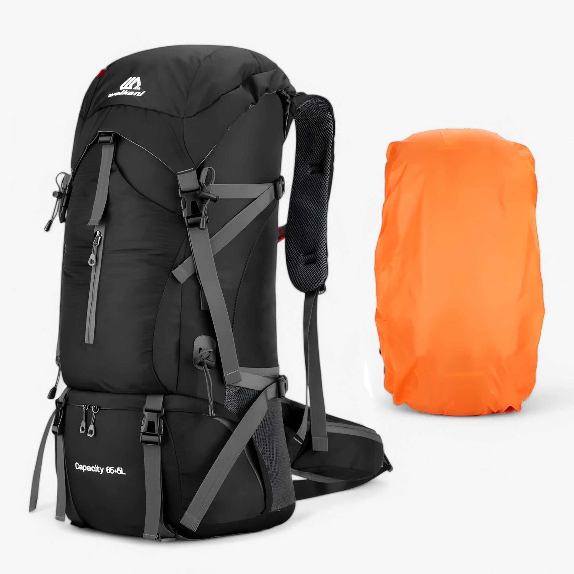 70L Nylon Kampeerrugzak met regenkap voor zomer 2026