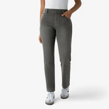 Pants : Broek met Hoge Taille - Rekbaar & Comfortabel in Zwart Denim van Pantino