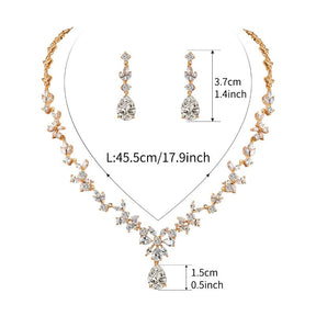 Jewelry Set : Dames Kristallen Juwelen Set - Goud in van Pantino