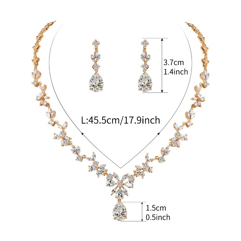 Jewelry Set : Dames Kristallen Juwelen Set - Goud in van Pantino