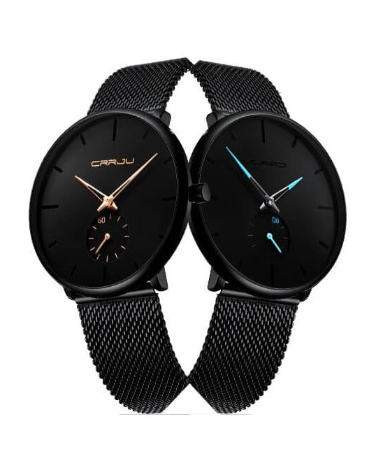 watches : Heren Quartz Horloge Zwart Blauw - Stijlvol en Modern in van Pantino