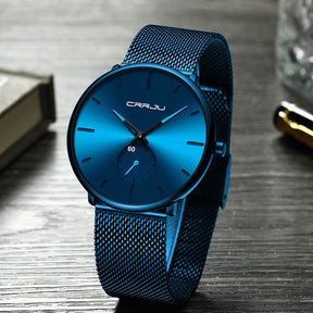 watches : Heren Quartz Horloge Zwart Blauw - Stijlvol en Modern in Blauw Blauw van Pantino