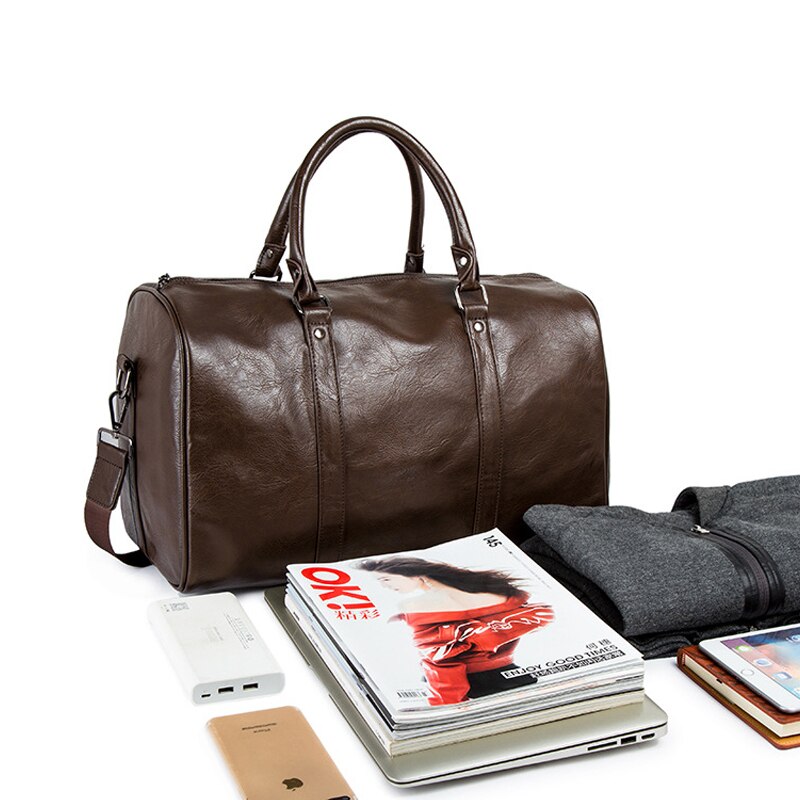 bags : Stijlvolle Leren Herentas - Ideaal voor Lange Reizen - Zwart in van Pantino