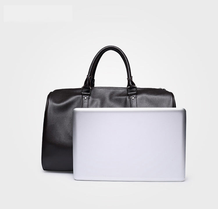 bags : Stijlvolle Leren Herentas - Ideaal voor Lange Reizen - Zwart in van Pantino