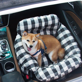 pets : Honden Auto Mand Gestreepte Heren - Luxe & Comfortabele Autostoel voor Honden in van Pantino