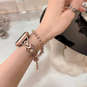 Watch Strap : Horloge Zilver Goud - Alexia Strap - Horlogeband in van Pantino