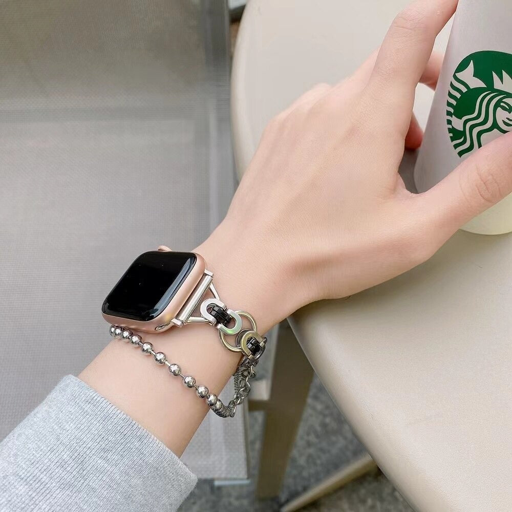 Watch Strap : Horloge Zilver Goud - Alexia Strap - Horlogeband in van Pantino