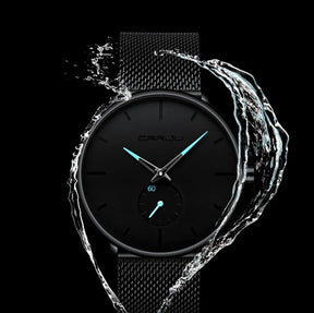 watches : Heren Quartz Horloge Zwart Blauw - Stijlvol en Modern in van Pantino