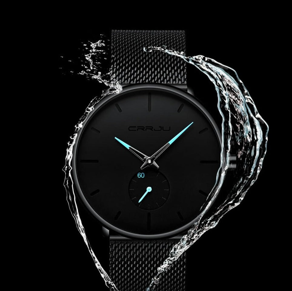 watches : Heren Quartz Horloge Zwart Blauw - Stijlvol en Modern in van Pantino