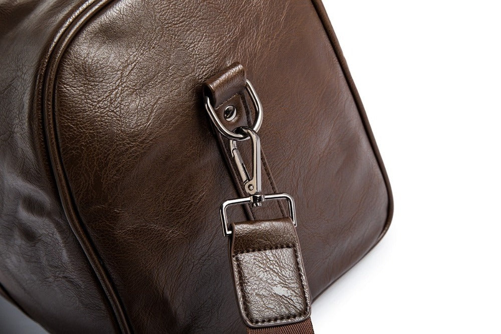 bags : Stijlvolle Leren Herentas - Ideaal voor Lange Reizen - Zwart in van Pantino