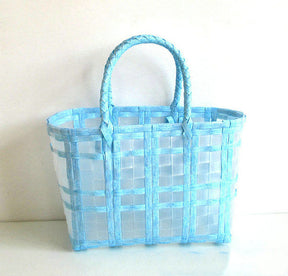 bags : Strandtas Transparant - Jelly in Lichtblauw van Pantino
