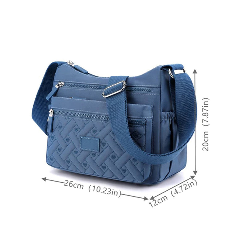 bags : Dames Schoudertas Blauw Leer - Klassiek & Luxe Design in van Pantino