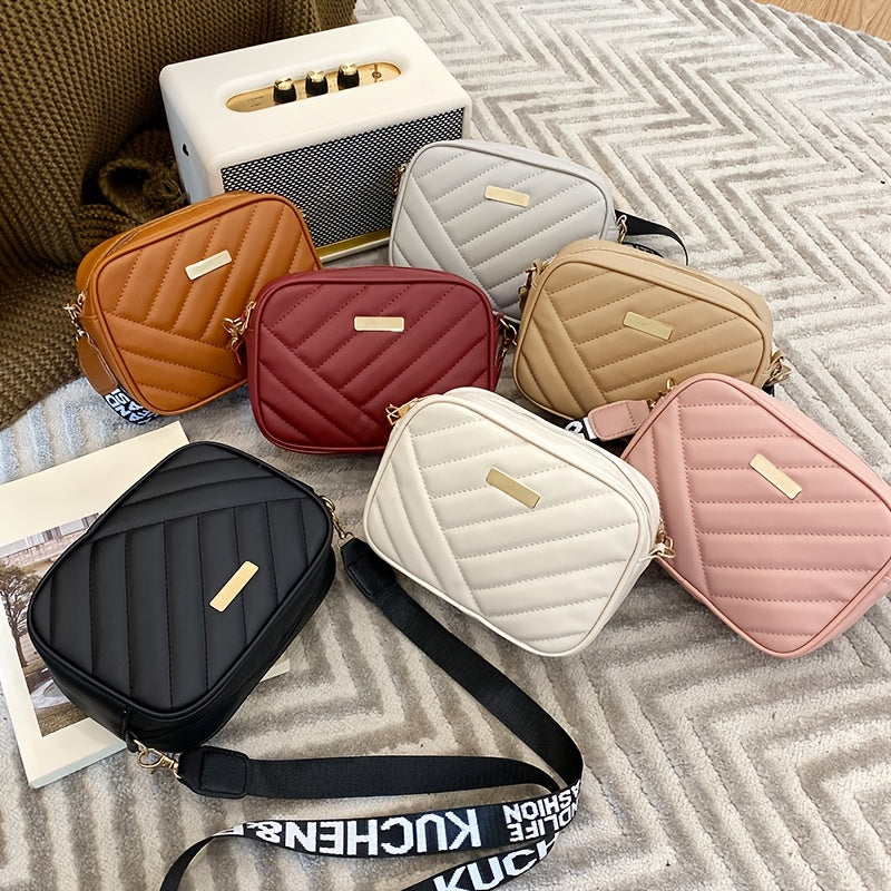 bags : Crossbody Tas Zwart - S.f.y. - Vierkanten in van Pantino