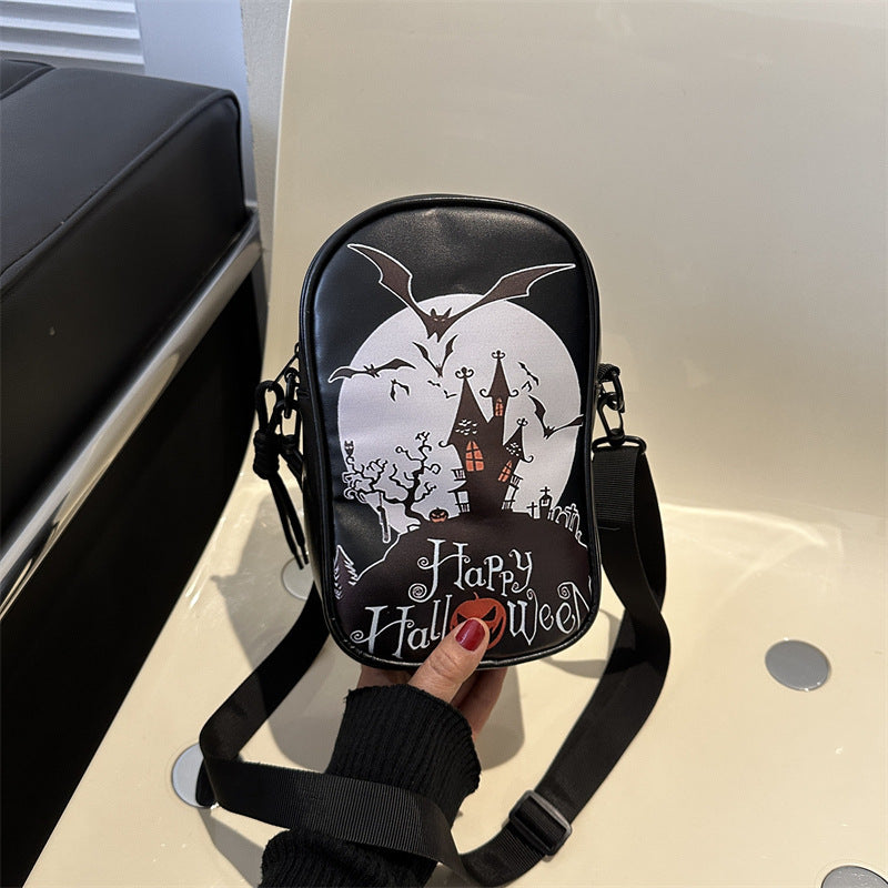 Gifts – Seasonal – Halloween : Halloween Schoudertas Dames - Compacte Pompoen PU Tas in van Loranza