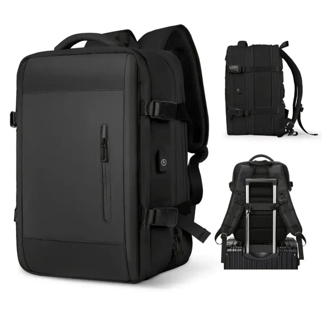 bags : Lotte Ademend Rugzak Dames - Rugzak - Laptop Rugzak in Zwart van Pantino