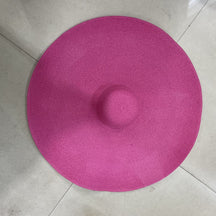 Sun Hat : Gele Dames Stro Zonnehoed met Brede Rand – Stijlvol & Beschermend voor Zomer & Strand in Roze Rood One size van Pantino
