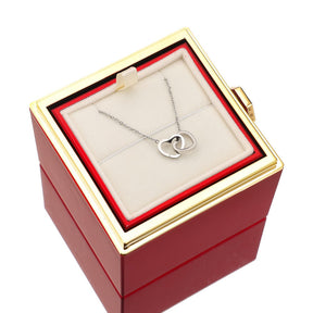 Necklace : Ketting voor dames - Elegante roos hanger in 14k witgoud voor elke gelegenheid in 14k Witgoud van Pantino
