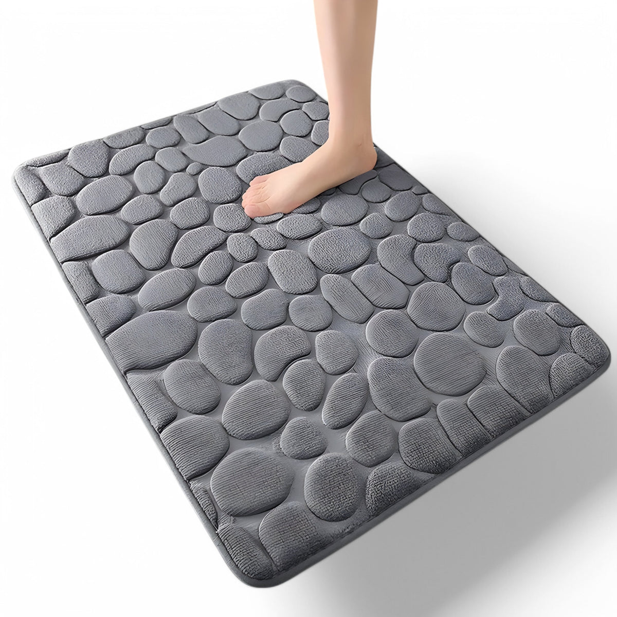 home & garden : Absorberende Badmat - Antislip Deurtapijt voor Badkamer en Toilet - Grijs in Grijs van Pantino