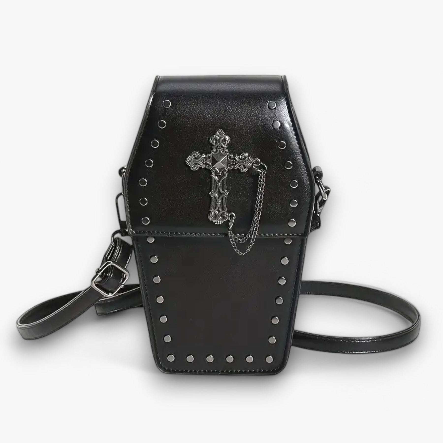 bags : Gotische Schoudertas - Trendy en Griezelig Accessoire in Noir A van Pantino