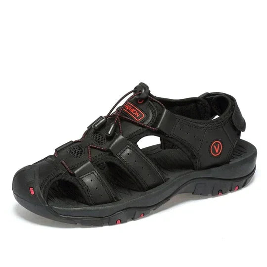 outdoor equipment : Bruine Heren-Sandalen in Zwart van Pantino