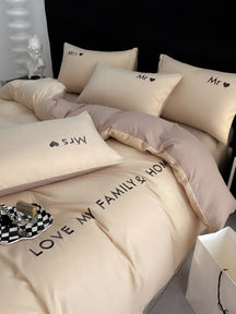 home & garden : Beddengoed Set Roze-Grijs - Ultrazacht Comfortabel Slaap - Microvezel in Champagnebruin van Pantino