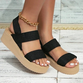 Sandals : Sandalen Dames Zwart - Stijlvolle Romantische - Ideaal voor die een Luxe en Elegante Huwelijkslook Willen in Zwart van Pantinoshop