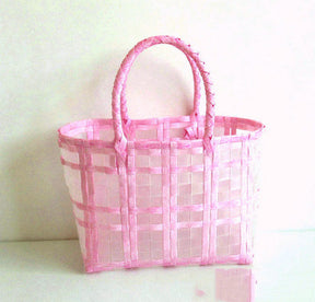 bags : Strandtas Transparant - Jelly in Roze van Pantino