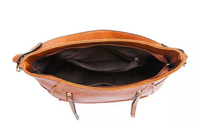 bags : Elegante Vintage Leren Tas met Stijl - Bruin in van Pantino