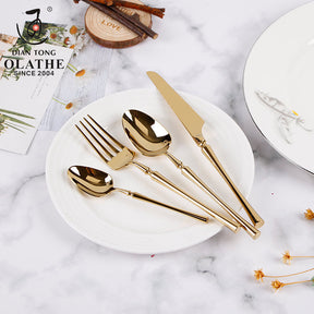 home & garden : Living Essence Bestekset - Dagelijks Gebruik Elegant Dineren - RVS in Glanzend goud van Pantino