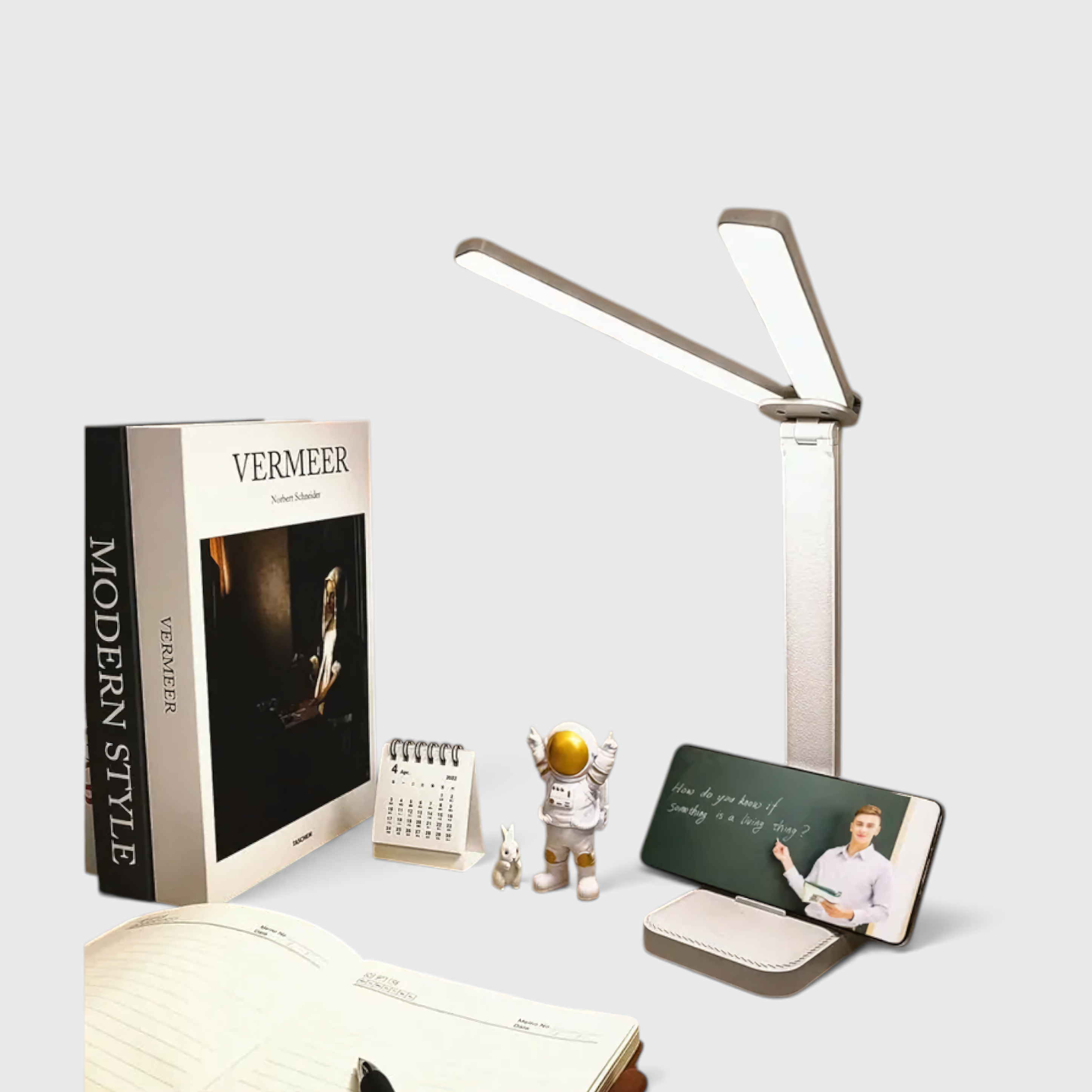 HL – Lighting – Indoor – Table Lamps : Draadloze LED Bureaulamp - Oplaadbaar, dimbaar, opvouwbaar ABS in van Steiner-boutique